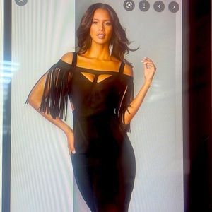 Brand-new Venus Bandage Fringe Dress